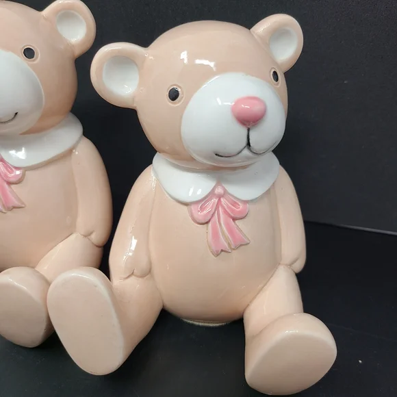 Vintage Boookends Ceramic Hand Painted Teddy Bear Bookends Book Stopper - Picture 7 of 9